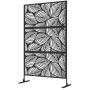 Starpsiena Outsunny 122x45x198cm, melna