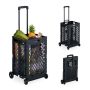 Iepirkumu ratiņi Relaxdays, 40 l, Melna, 99 × 43,5 × 38 cm