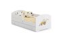 Children's bed Luk with drawer, mattress and barrier protection 164 cm x 85 cm x 63 cm, excavator