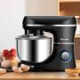 Planetary food processor, 5.5 l, 10 speeds, Black and silver, 37 × 32 × 18 cm