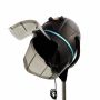 Hair dryer hood with adjustable stand