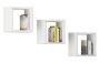 Set of 3 shelves NORE K 25x25cm., white