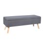 Скамья для прихожей Relaxdays, С ящиком для хранения, Серый, 110 × 40 × 40 см