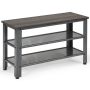 Hallway Bench, 3 Tiers, Black, 73.66 × 45.72 × 30.48 cm