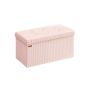 SONGMICS Hallway Bench, with Storage, 89 l, Pink, 76 × 38 × 38 cm