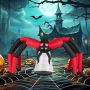Inflatable Halloween decoration - spider, LED lighting, 313 × 130 × 150 cm
