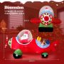 Inflatable Christmas decoration, 3 LED lights, 220 × 150 × 120 cm