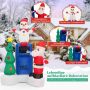 Inflatable Christmas decoration, 5 LED lights, 112 × 95 × 185 cm