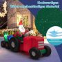 Inflatable Christmas decoration, Santa Claus on a tractor with gifts, 270 × 95 × 150 cm