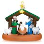 Inflatable Christmas nativity scene, 7 LED lights, 172 × 76 × 180 cm