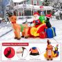 Inflatable Santa Claus decoration, 5 LED lights, 180 × 110 × 155 cm