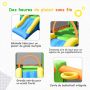 Bouncy castle, with slide and basketball hoop, 270 × 203 × 173 cm