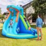 Inflatable Water Playground, with Slide, Blue, 9.5 × 12.5 × 7.5 feet