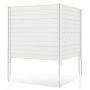 Privacy fence, 2 panels, 10 stakes, White/brown, 120 × 115 cm