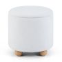 Pouf-storage box, 35 l, White, Ø 44.5 × 44.5 cm