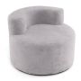 Pouf, with crescent-shaped backrest, 82 × 82 × 59 cm