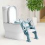 Potty seat with ladder, 2-position leg rest, 67 × 36 × 57 cm
