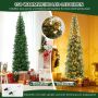 Half-shaped artificial Christmas tree, 450 branch tops, 150 LEDs, Ø 60 × 210 cm