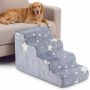 Foam dog stairs, 4 steps, 30 kg, 60 × 40.5 × 39 cm / 80 × 42 × 48 cm