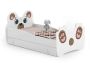 Children's bed Animals with drawer and mattress 164 cm x 90 cm x 70 cm, teddy bear