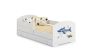Children's bed Luk with drawer, mattress and barrier protection 164 cm x 85 cm x 63 cm, shark
