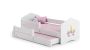 Children's double bed Fala with mattress and safety barrier 164x85x63 / 145x80x15cm, unicorn