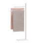 Dvieļu turētājs Relaxdays 10051347_49, 3 regulējama garuma stieņi, Balta, 33,5 × 83 × 14 cm