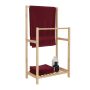 Стойка для полотенец Relaxdays, 2 перекладины и полка, 42 × 77,5 × 24 см