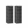 Hanging organizer set, 2 pcs, gray