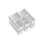 Set of 12 clothes storage boxes, white