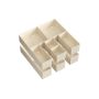 Set of 12 clothes storage boxes, beige