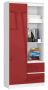 Plaukts NORE CLP R80, balts/sarkans