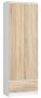 Shelf-cabinet NORE R60 CLP, white/oak