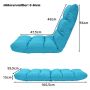 Adjustable floor chair 14 positions, light blue