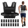 Regulējama svara veste VEVOR JS-VEST007, 16 bloki, Melna, 410 × 340 × 100 mm