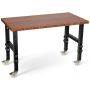 Adjustable height workbench, 11 height levels, 121.92 × 59.69 × 76.2–101.6 cm
