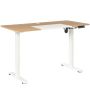 Height-adjustable electric table Vinsetto 140x70x116cm., light brown/white