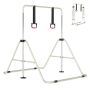 Adjustable height gymnastics bar for children, 93-132 cm, metal frame, beige