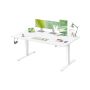 Regulējama augstuma rakstāmgalds VASAGLE, 3 atmiņas pogas, Balts, 160 × 72–120 × 80 cm
