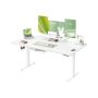 Regulējama augstuma rakstāmgalds VASAGLE LSD156WB01, ar atvilktni, 160 × 80 × 72–120 cm
