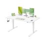 Augstumā regulējams galds VASAGLE LSD144KD02, elektrisks, ar USB-C, Balts, 140 × 72–120 × 80 cm