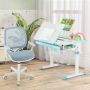 Adjustable height children's table with chair, 7 tabletop positions, 80 × 51.5 × 51–73 cm