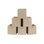 Set of 6 boxes 30x30x30cm., beige