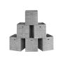 Storage box set 6pcs. 26 x 26 x 28 cm, gray