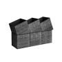 Storage box set, 6 pcs. 33 x 33 x 33 cm, black and variegated