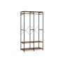 Open wardrobe 40x94.5x180cm., black/brown
