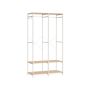 Open wardrobe 40x94.5x180cm., white/light brown