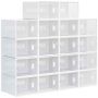 Set of 18 modular shoe boxes Homcom 28x36x21cm., white