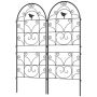 Set of 2 plant supports Outsunny 50x120cm., black