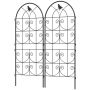 Set of 2 plant supports Outsunny 50x120cm., black